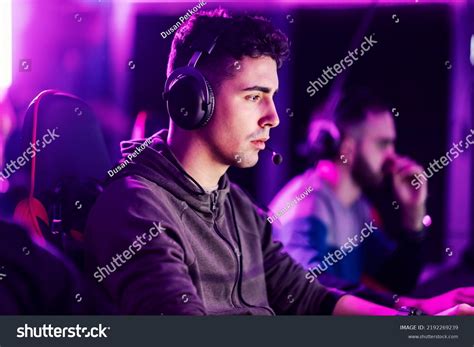 Focused Gamer Playing Video Games Gaming Stock Photo 2192269239 ...