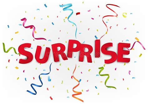 Surprise with confetti stock vector. Illustration of white - 64869306