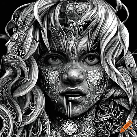 Detailed fantasy coloring page