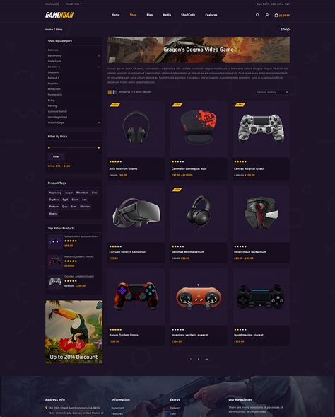 Online Game Store Woocommerce Responsive Theme :: Behance