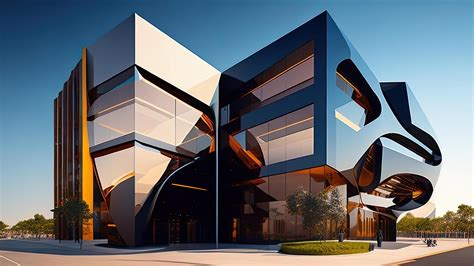Modern office building exterior, 3d render. Business architecture ...