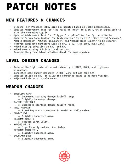 Patch notes 2024-02-14 : r/GTFO