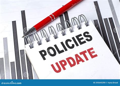 Policies Update Text Written on Notebook with Pen on Chart Stock Photo ...