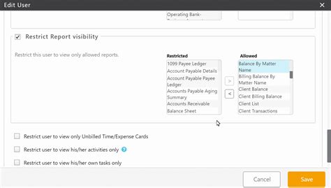 Set Up a User's Report Access - CosmoLex Support