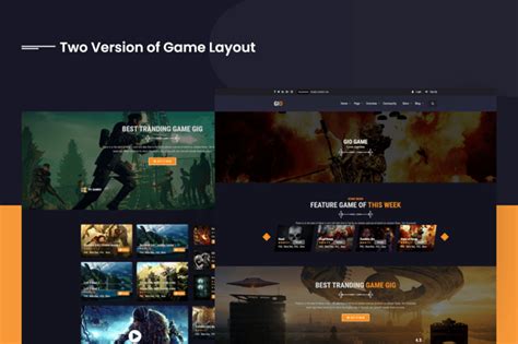 GIO - Gaming Community Forum With Team Tournament - Design Template Place