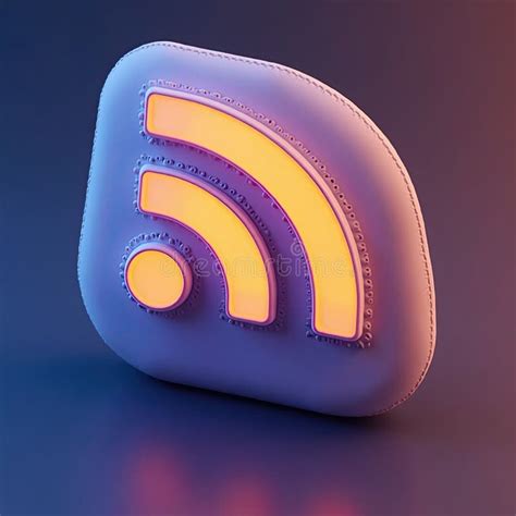 An Isometric Depicting of Rss Feed Symbol Stock Illustration ...