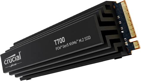 Crucial T700 1TB Gen5 NVMe M.2 SSD med kylfläns - Upp till 11 700 MB/s ...