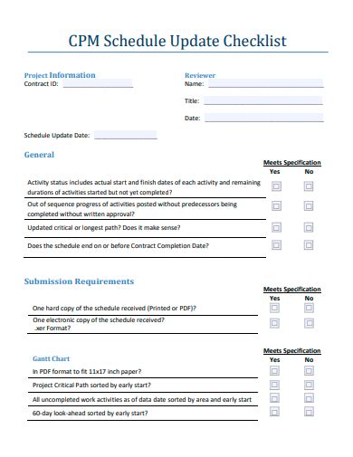 FREE 21+ Update Checklist Samples in MS Word | MS Excel | Google Docs ...