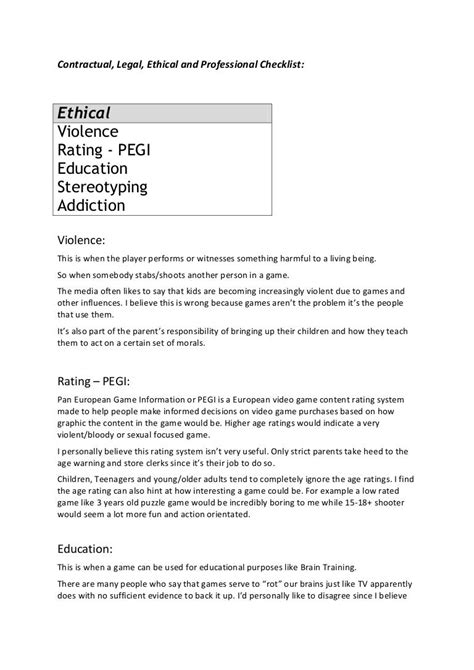 Gaming ethical issues