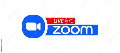 Live zoom logo icon design vector isolated in red and blue color | Logo ...