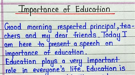 Importance Of Education