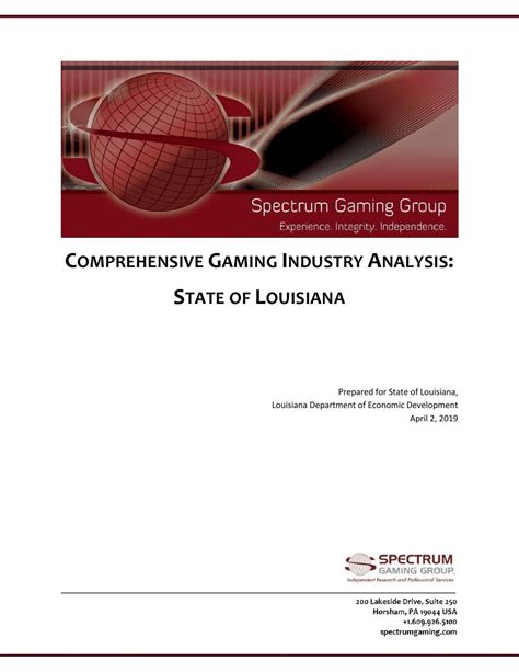 Comprehensive Gaming Industry Analysis | | theadvocate.com