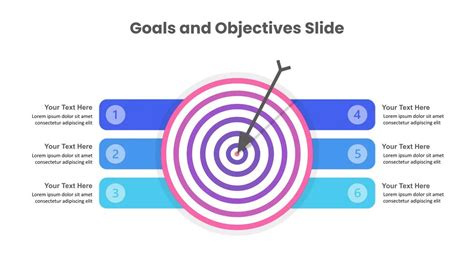6 Point Goals &amp; Objectives Slide Template - SlideKit