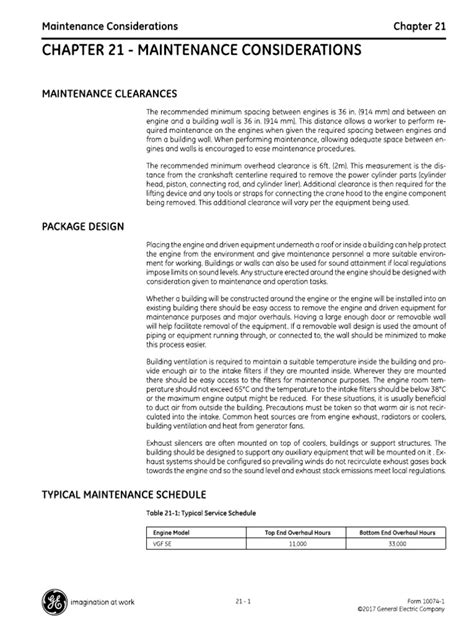 Typical Maintenance Schedule VGF | PDF