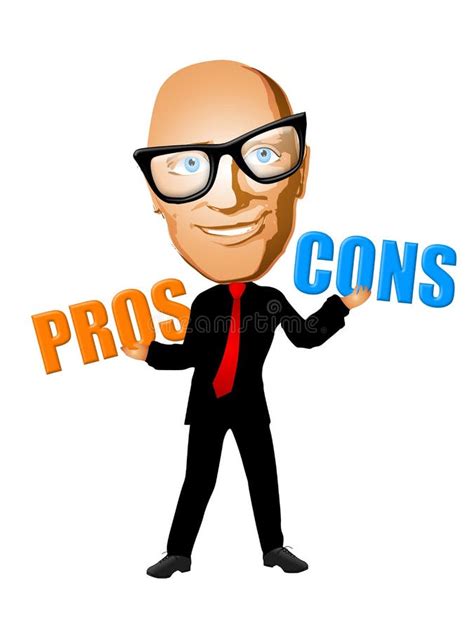 Weighing The Pros and Cons stock illustration. Image of comparison ...
