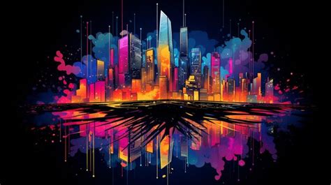 Premium AI Image | vibrant cityscape