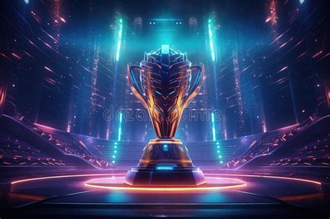 The Esports Winner Trophy. Generative AI Stock Photo - Image of victory ...