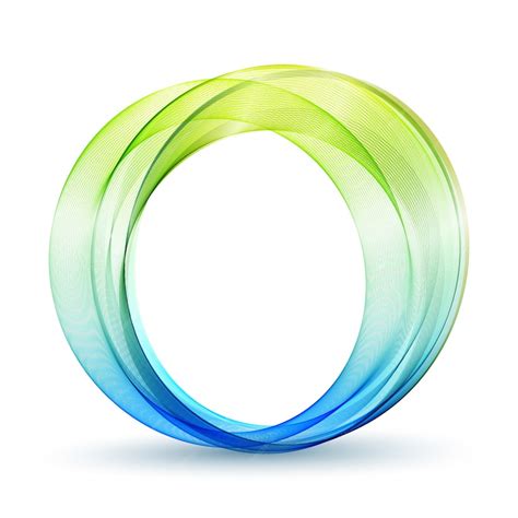 Premium Vector | Blue,green circle frame. abstract flow of transparent ...