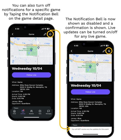 How to manage live game push notifications — Praxis Sports