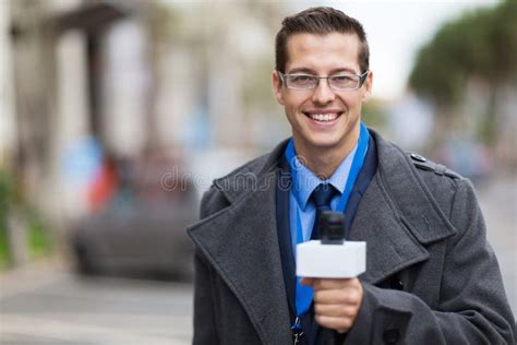 News reporter working stock photo. Image of broadcasting - 34938416