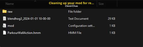 Cleaning up your mod for release [Shadow Generations] [Tutorials]