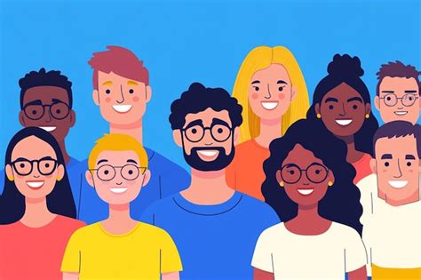 Diverse Group Of Smiling People | Premium AI-generated vector