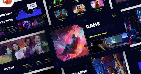 Dark Modern Game Industry Presentation Template Incl. game & career ...