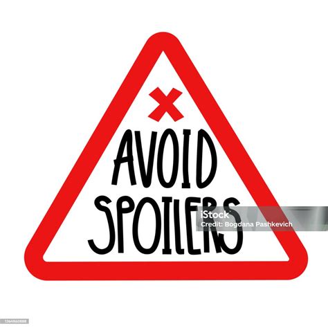 Spoiler Alert Vector Illustration Concept Prohibiting Sign With ...