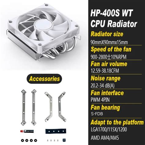 High-performance 90mm PWM Temperature Control CPU Cooler with Down ...