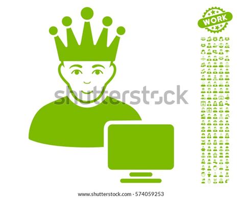 Computer Moderator Icon Bonus Human Symbols Stock Vector (Royalty Free ...