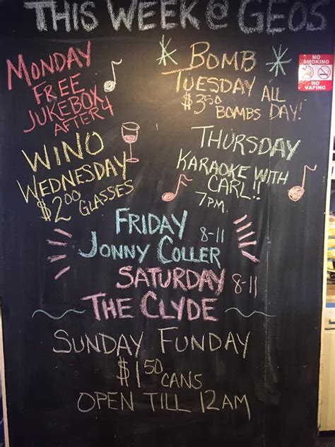 Geo's Bar & Grill - Home - Mount Vernon, Illinois - Menu, Prices ...