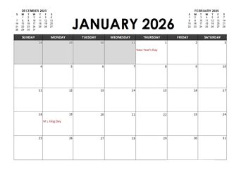 Free 2026 Excel Calendar Templates - CalendarLabs