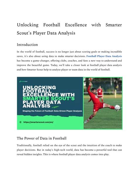 PPT - Unlocking Football Excellence with Smarter Scout's Player Data ...