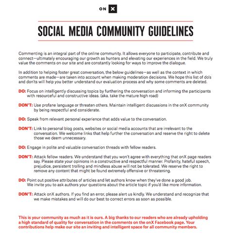 Community Guidelines Template