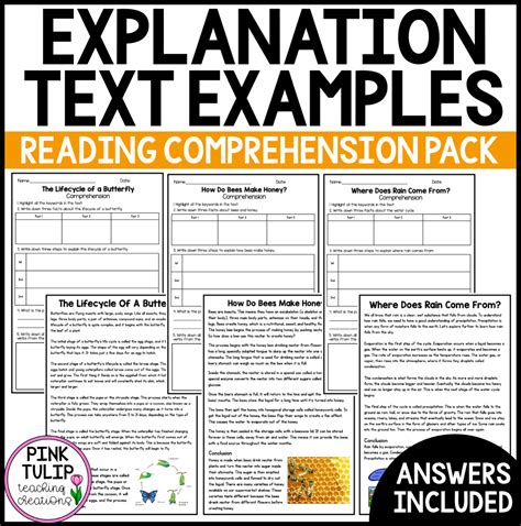 Explanation Text Examples - Ten Reading Samples with Comprehension ...