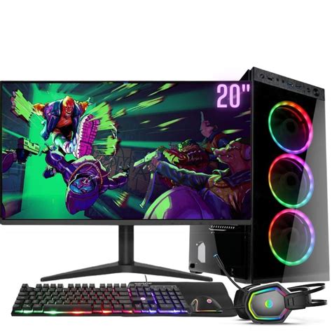 Computador Gamer Completo RGB Intel Core i7 8GB HD 500GB Kit Gamer com ...