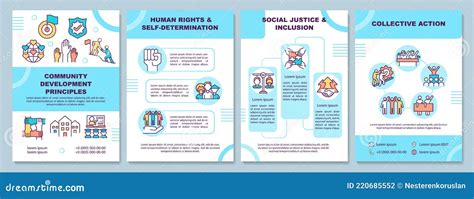 Community Development Principles Brochure Template Stock Vector ...