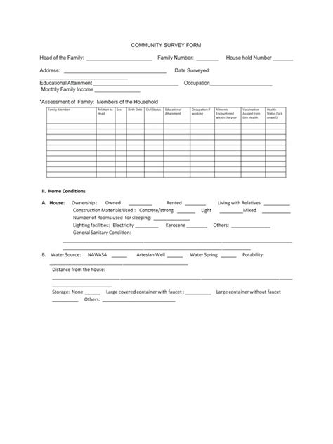 Community Profiling Survey Form | PDF