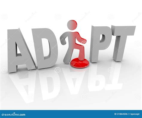 Adapt - Man Steps On Button Changes For Success Royalty Free Stock ...