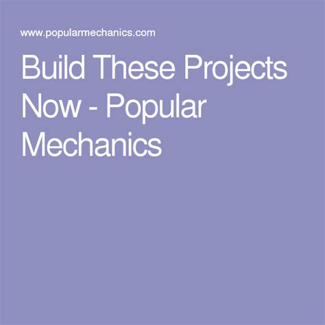 Build These Projects Now - Popular Mechanics | Popular mechanics, Diy ...
