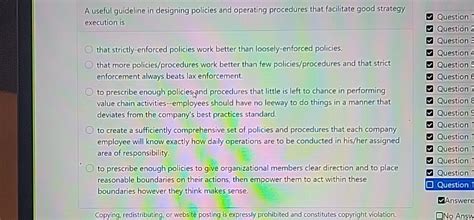 Solved A useful guideline in designing policies and | Chegg.com