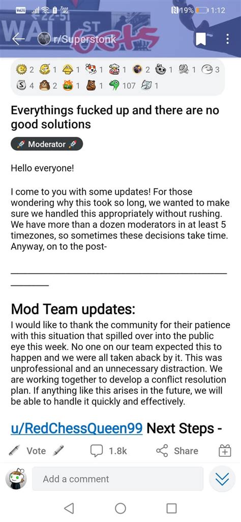 Mod post nonapology is out, DD in the mod team really means double down ...