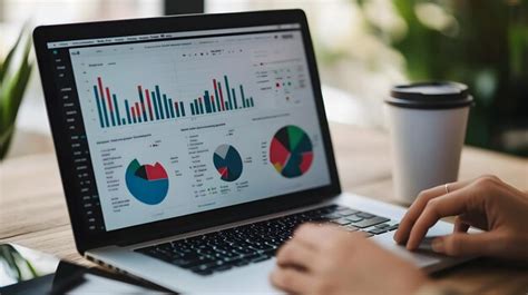 Person analyzing data charts on a laptop computer | Premium AI ...