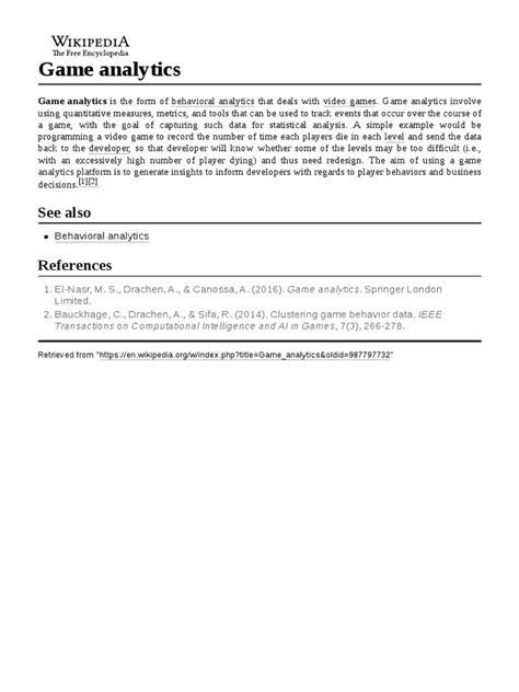 Game Analytics | PDF