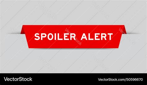 Red color inserted label with word spoiler alert Vector Image