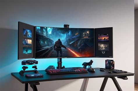 Premium Photo | SpaceSaving Brilliance WallMounted Foldable Gaming ...