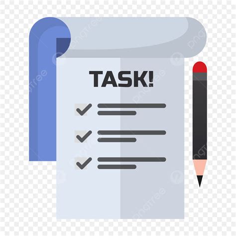 Task List Vector Art PNG, Task List, Task, List, Pencil PNG Image For ...