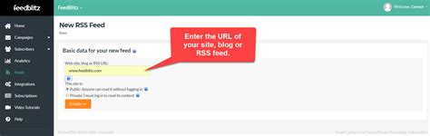 How to Create a New RSS feed : FeedBlitz