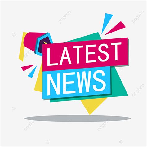 Latest News PNG Image, Vector Creative Color Block Latest News Banner ...