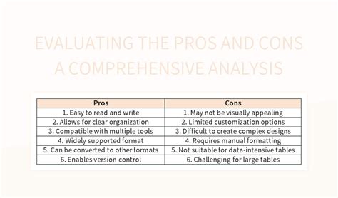 Free Pros And Cons Templates For Google Sheets And Microsoft Excel ...